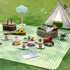 Tapete Piquenique Portátil Dobrável 200X200cm Impermeavel À Prova De Umidade Prático Fácil Transporte Para Praia Camping