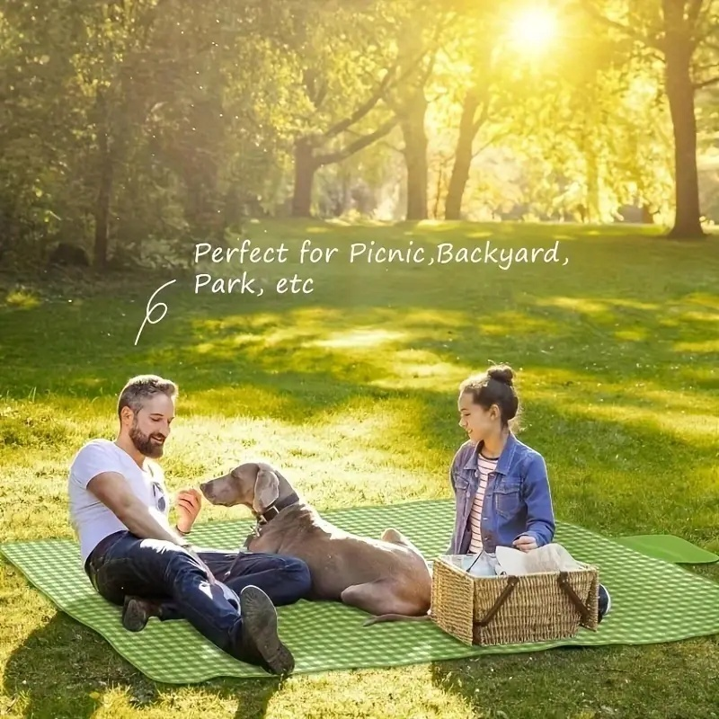 Tapete Piquenique Portátil Dobrável 200X200cm Impermeavel À Prova De Umidade Prático Fácil Transporte Para Praia Camping