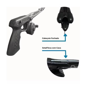 Arbalete Harpia Galvanizado Elástico 16mm- Divecom (Ideal para iniciantes na pesca sub)