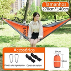 Rede De Dormir Casal 300kg Lazer Camping Selva Nylon 210t Rede Descanso JOYFOX