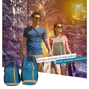 Mochila Dobrável De Montanhismo Leve à prova d'água Material De Nylon Reforçada Grande Para Esportes Ao Ar Livre Acampam