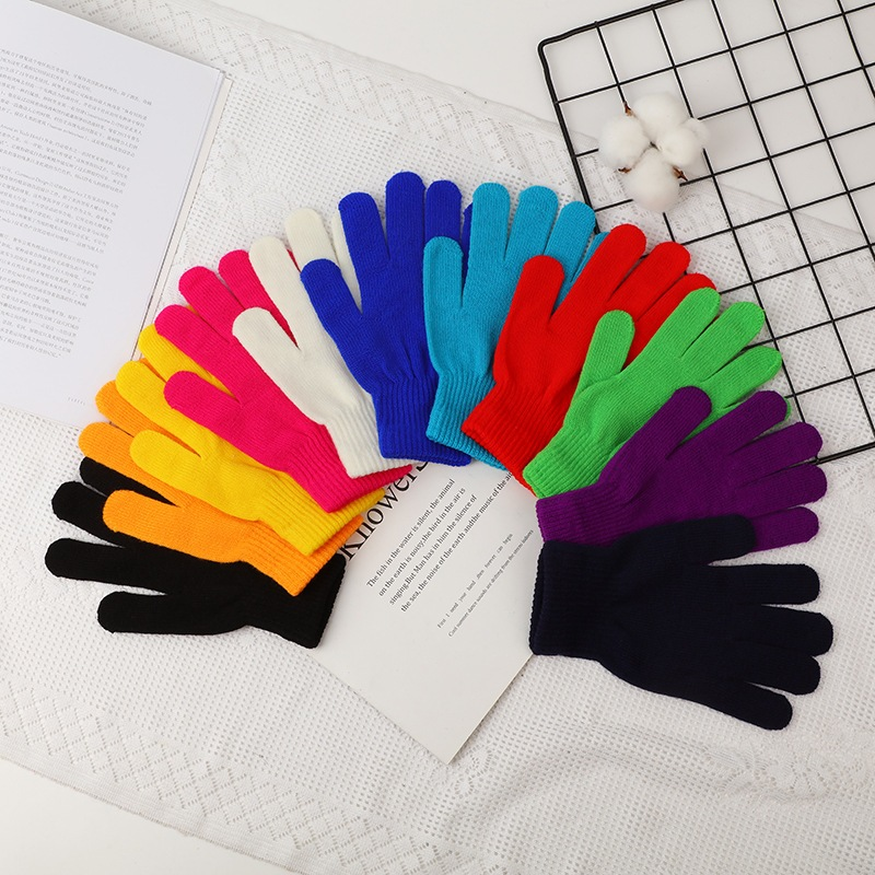 6 Pares Luva de lã peluda Grossa Feminina Masculino Adulto Unisexx Inverno Quente Sensível Mãos luva frio moto