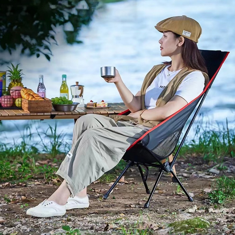 Cadeira portátil para acampamento, cadeira dobrável portátil destacável em tecido Oxford, cadeira de acampamento ao ar