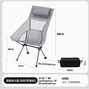 Cadeira portátil para acampamento, cadeira dobrável portátil destacável em tecido Oxford, cadeira de acampamento ao ar