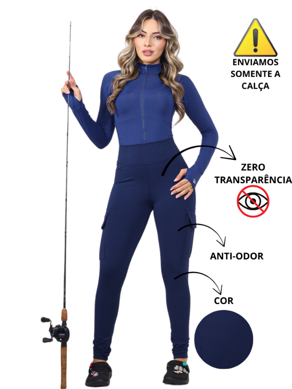 Calça Feminina para Aventura Pesca, Camping e Caça e Proteção Solar Fator 50
