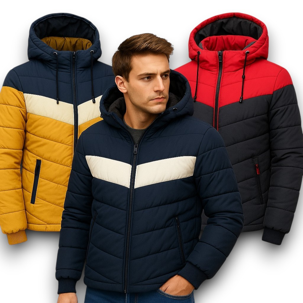 Jaqueta Bobojaco Casaco Forrada Frio Peluciada PUFFER Outono Neve Frio Impermeável Intenso Com Punho Gominho Que