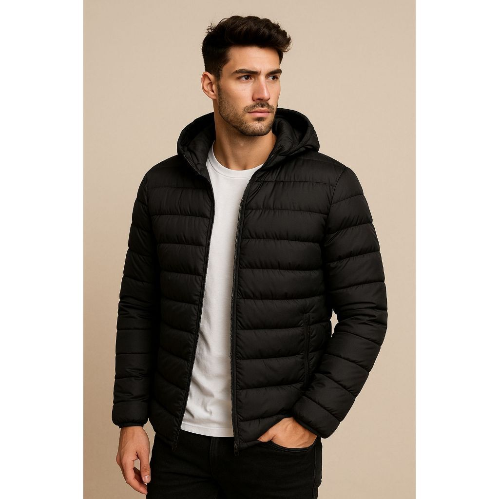 Jaqueta Bobojaco Casaco Forrada Frio Peluciada PUFFER Outono Neve Frio Impermeável Intenso Com Punho Gominho Que
