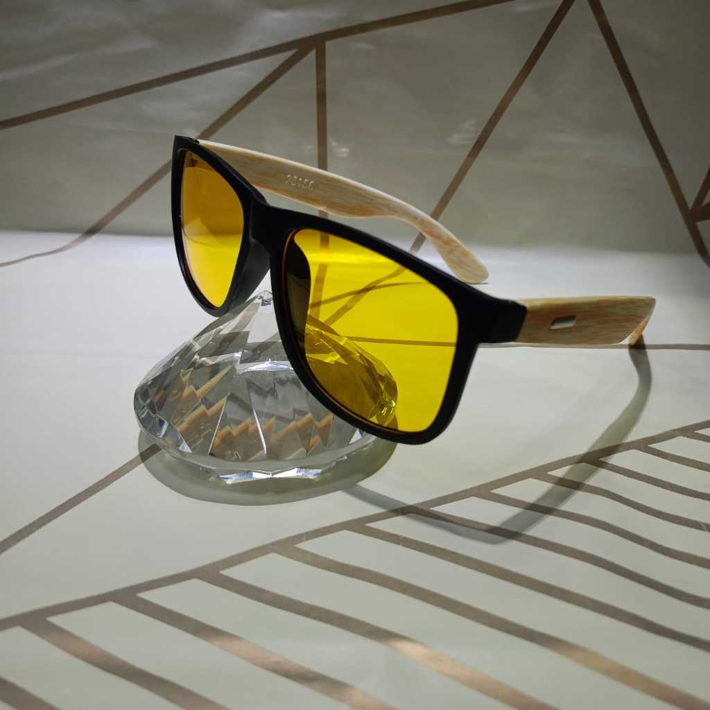 Óculos de Sol Madeira Bambu Premium Masculino Quadrado Verão