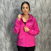 Jaqueta Forrada Corta Vento Feminina Capuz Impermeável Casaco Otriginal Academia Bordbless