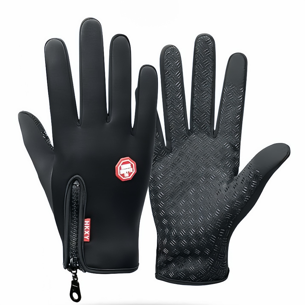 Luvas De Inverno Masculinas Impermeáveis Térmicas Com touch screen E Bolso Antiderrapante