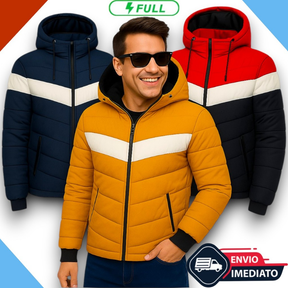 Jaqueta Bobojaco Casaco Forrada Frio Peluciada PUFFER Outono Neve Frio Impermeável Intenso Com Punho Gominho Que