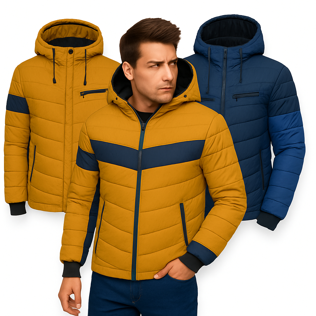 Jaqueta Bobojaco Casaco Forrada Frio Peluciada PUFFER Outono Neve Frio Impermeável Intenso Com Punho Gominho Que