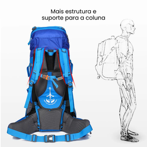 Mochila Impermeável Viajem Montanhismo Apoio Alumínio Costas Camping Cargueira Alpinismo Grande Capacidade 80 Litros