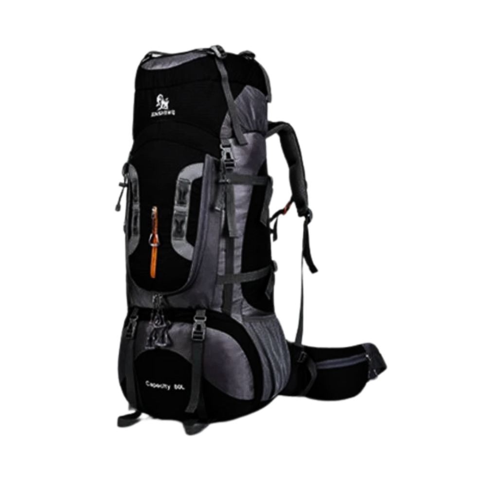 Mochila Impermeável Viajem Montanhismo Apoio Alumínio Costas Camping Cargueira Alpinismo Grande Capacidade 80 Litros