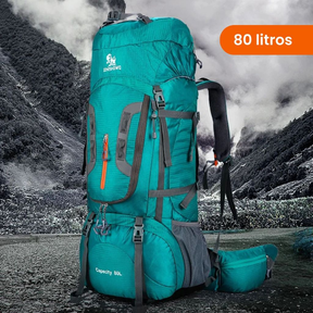 Mochila Impermeável Viajem Montanhismo Apoio Alumínio Costas Camping Cargueira Alpinismo Grande Capacidade 80 Litros