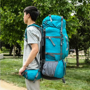 Mochila Impermeável Viajem Montanhismo Apoio Alumínio Costas Camping Cargueira Alpinismo Grande Capacidade 80 Litros