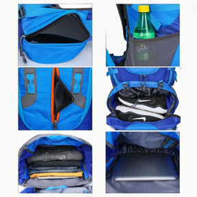 Mochila Impermeável Viajem Montanhismo Apoio Alumínio Costas Camping Cargueira Alpinismo Grande Capacidade 80 Litros