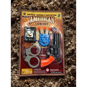 Kit Policial Infantil Brinquedo Arma Pistola Dardo + Algema