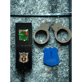 Kit Policial Infantil Brinquedo Arma Pistola Dardo + Algema