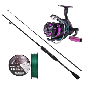 vara de pesca Joyfox Kit Vara Molinete1,8m + Carretel Molinete Dc7000 12+1 Rolamentos
