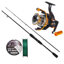 vara de pesca Joyfox Kit Vara Molinete1,8m + Carretel Molinete Dc7000 12+1 Rolamentos