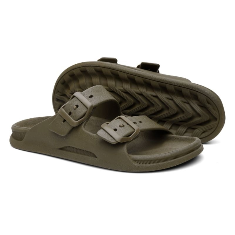 Sandalia Masculina Caçador Duas Tiras Fivela Ajustável Muito Leve