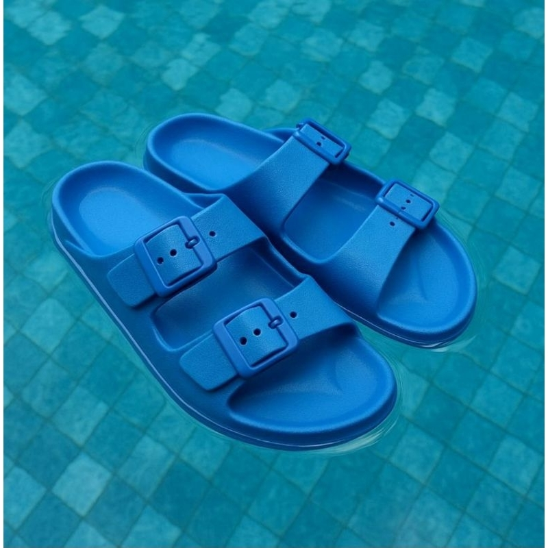 Sandalia Masculina Caçador Duas Tiras Fivela Ajustável Muito Leve