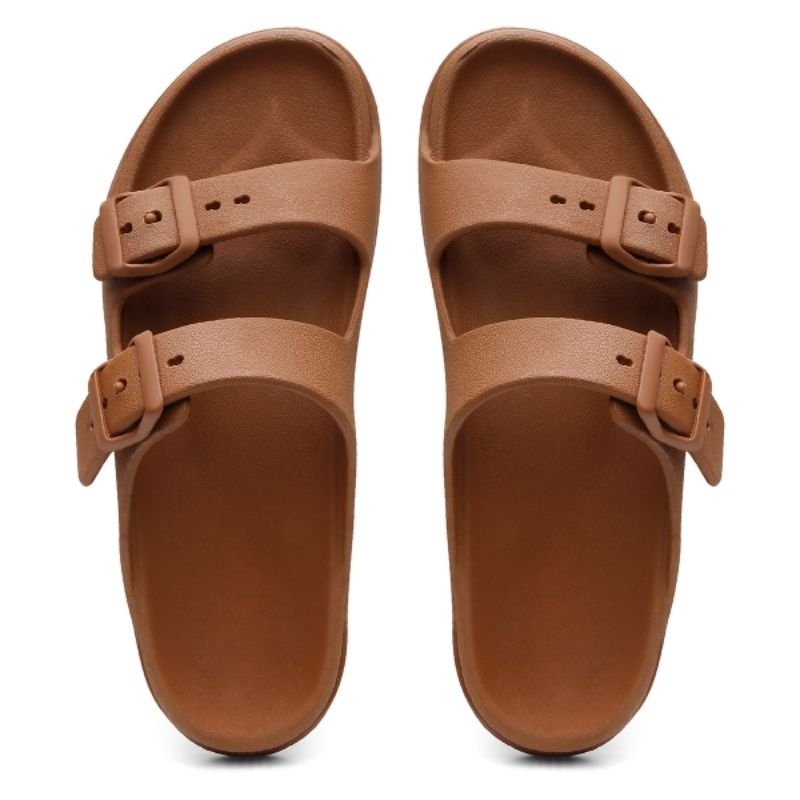 Sandalia Masculina Caçador Duas Tiras Fivela Ajustável Muito Leve