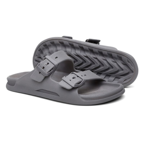 Sandalia Masculina Caçador Duas Tiras Fivela Ajustável Muito Leve