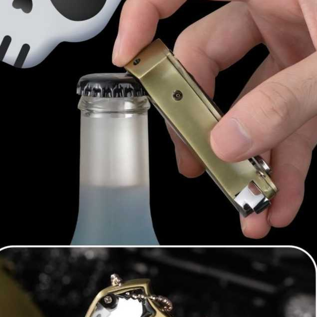 Acendedor Multifuncional à Prova de Vento com Abridor de Garrafas Canivete Camping Dobrável（sem gas）