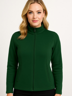 Jaqueta Blusa Soft Fleece Feminina Flanelado Gola Alta Inverno Tamanho Médio ao Plus Size