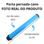 Porta Anzol de Pesca 50cm Modelo Cano – Para até 50 Anzóis – Cor Azul – Chumbada Oficial