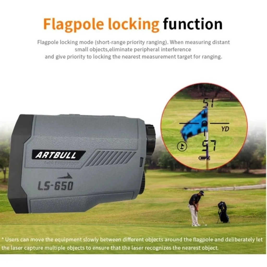 Medidor De Distância Monóculo Laser Rangefinder 650m Artbull Golf Tiro Caça Esportivo