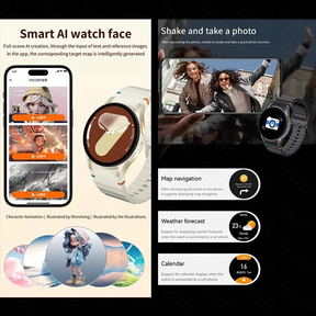 Novo F8 SmartWatch: Chamada Bluetooth, À Prova de Água, Compatível Android e iOS, Design Redondo‌