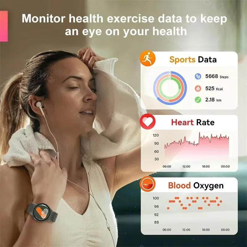 Novo F8 SmartWatch: Chamada Bluetooth, À Prova de Água, Compatível Android e iOS, Design Redondo‌