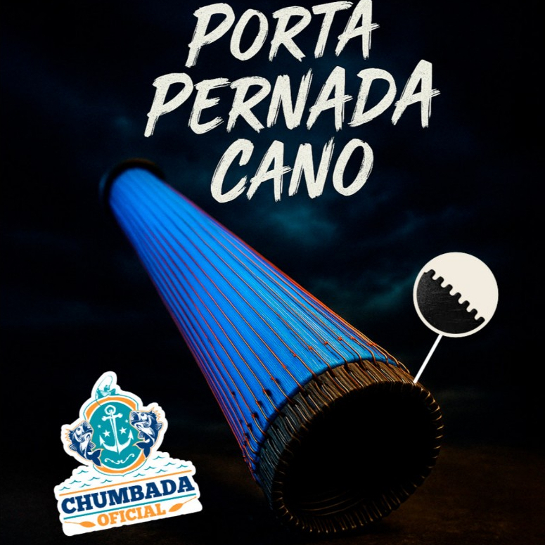 Porta Anzol de Pesca 50cm Modelo Cano – Para até 50 Anzóis – Cor Azul – Chumbada Oficial