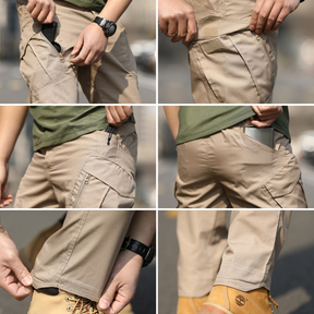 Calça Cargo Trilha Outdoor Masculina Calça Tática à Prova de Vento e Água com Bolsos Múltiplos