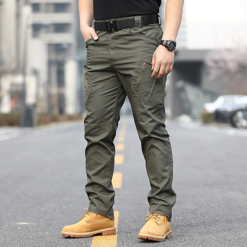 Calça Cargo Trilha Outdoor Masculina Calça Tática à Prova de Vento e Água com Bolsos Múltiplos