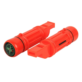 Apito de obrevivência Emergência 5 em 1. porta objetos Espelho Pederneira Apito Bussóla.29x120mm