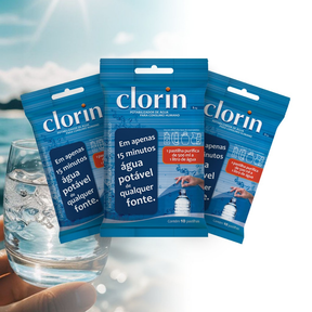 Kit 30 Pastilhas Purificadoras de Água p/ Consumo Humano - Clorin 1