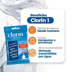 Kit 30 Pastilhas Purificadoras de Água p/ Consumo Humano - Clorin 1