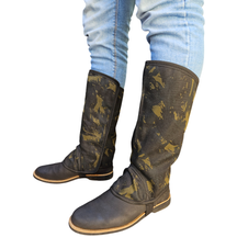 Par de Perneira De Lona Resistente Pernera Camuflada Proteção Trabalho Roça Montaria Impermeável