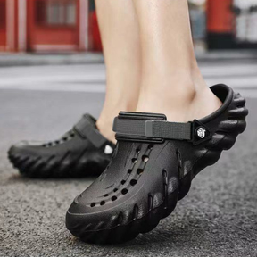 Nova Sandália Echo antiderrapante Sola Grossa Antiderrapante EVA Moda Bico Redondo