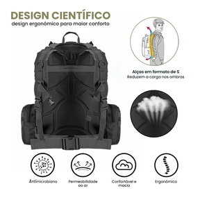 New Hawaii 55L Mochila Militar Tática Masculina,Mochila Grande para Acampamento Destacável