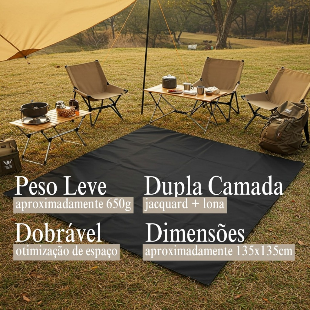 Manta de Camping Base Impermeável para 6 pessoas XL Confort - Vila Flor