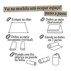 Manta Impermeável Dobrável | Ideal para Trekking, Camping, Trilha, Moto Camping e Aventura Outdoor