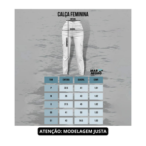 Calça Feminina Pesca Trilha Caminhada Mar Negro com Proteção UV50 Secagem Rápida