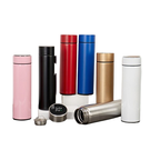 Garrafa Térmica Inox 500 Ml Com Medidor De Temperatura Ideal Para Viagens Escritório