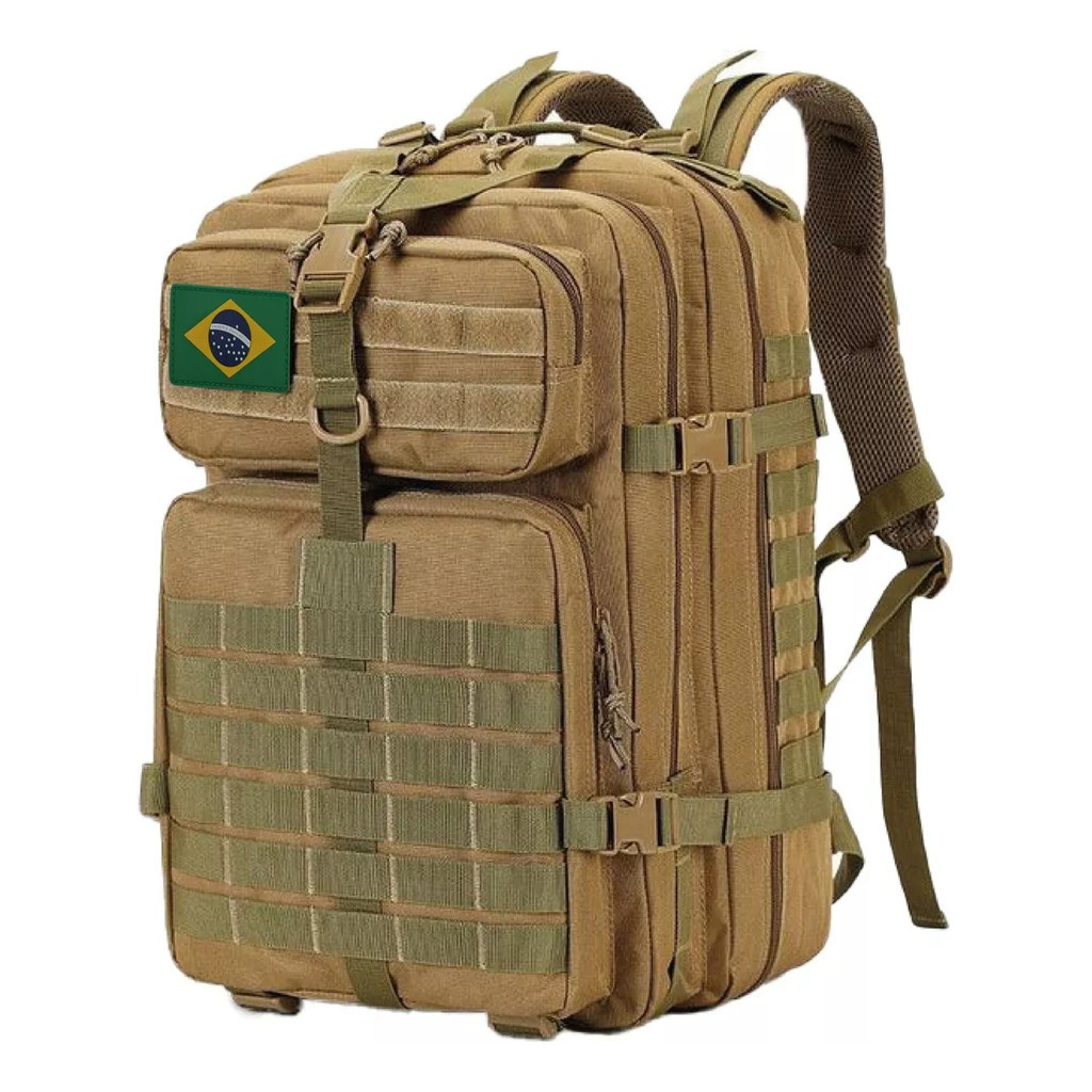 Mochila Camping Tatica Militar À Prova D'água De Grande Capacidade Com Bandeira