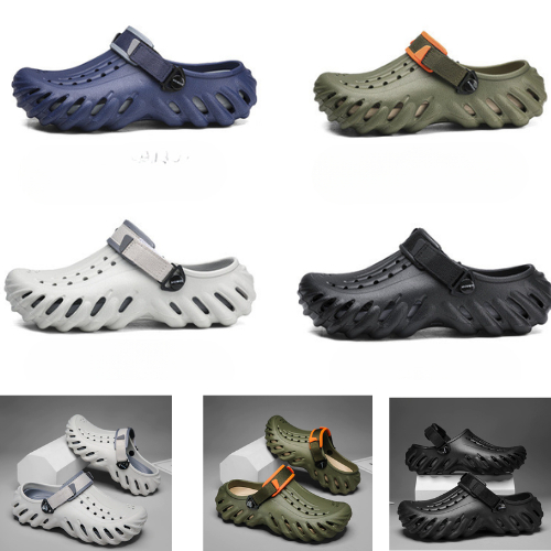 Nova Sandália Echo antiderrapante Sola Grossa Antiderrapante EVA Moda Bico Redondo